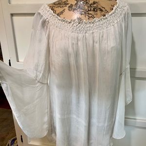 %100 silk boho blouse. Prontomoda Giusy made in Italy.